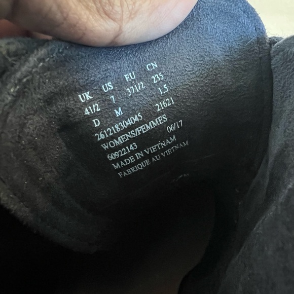 Clark’s Carleta Lyon Navy Suede Lace up Block Heel Ankle Boots Size Women’s US 7 - Picture 9 of 11